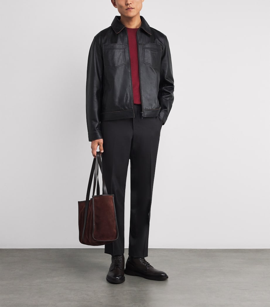 Isaia Red Cashmere Crew-Neck Sweater