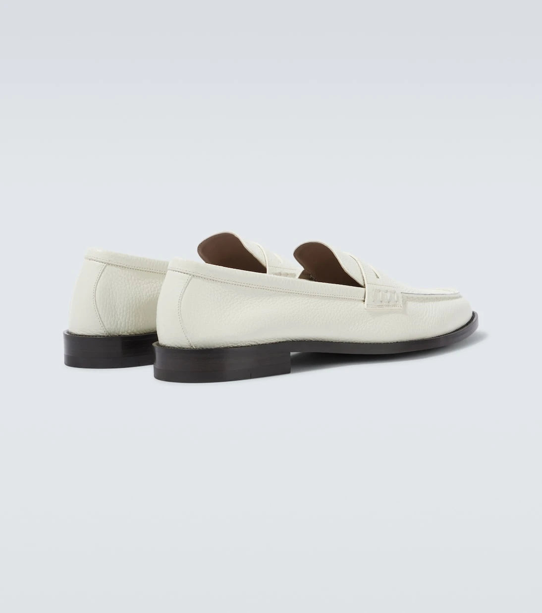 Manolo Blahnik - Perry leather penny loafers