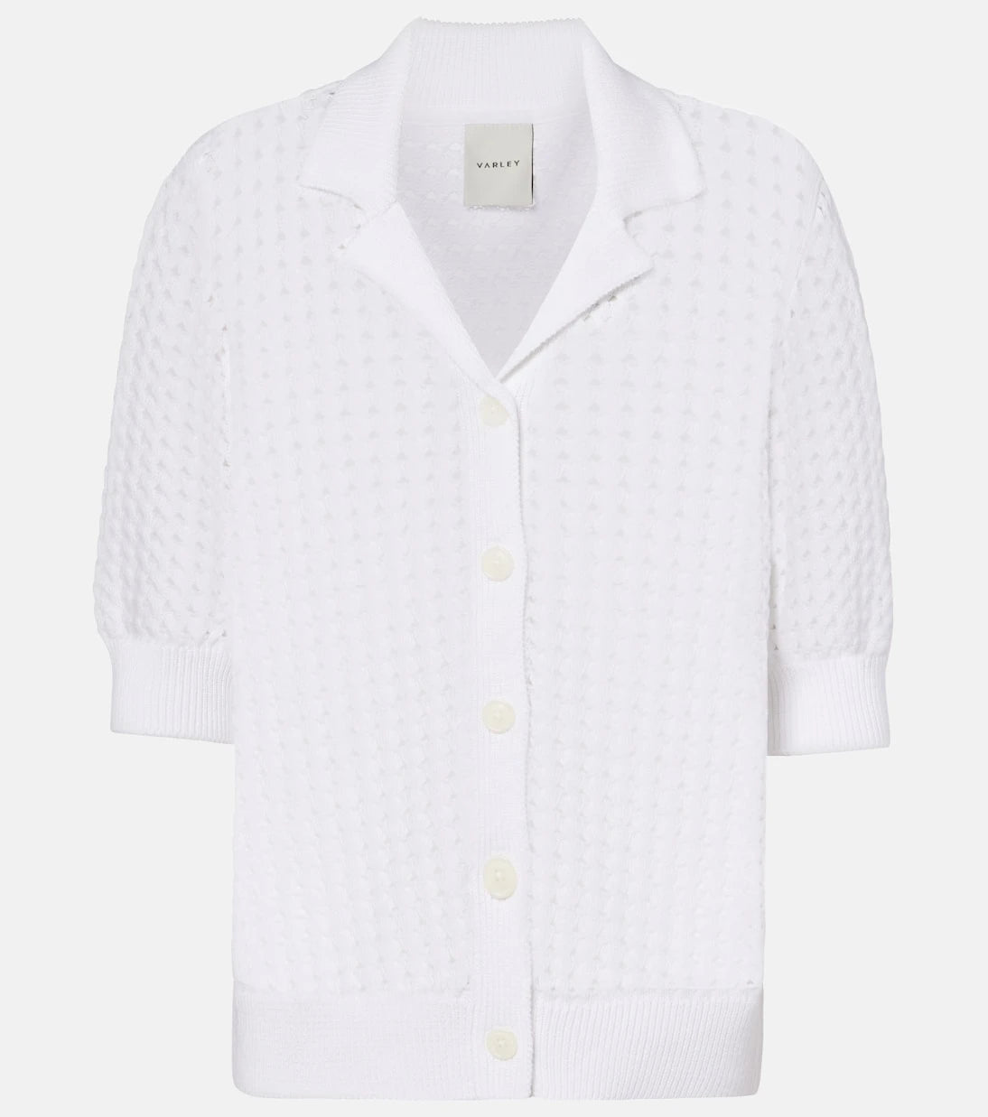 Varley - Ellie open-knit cotton cardigan