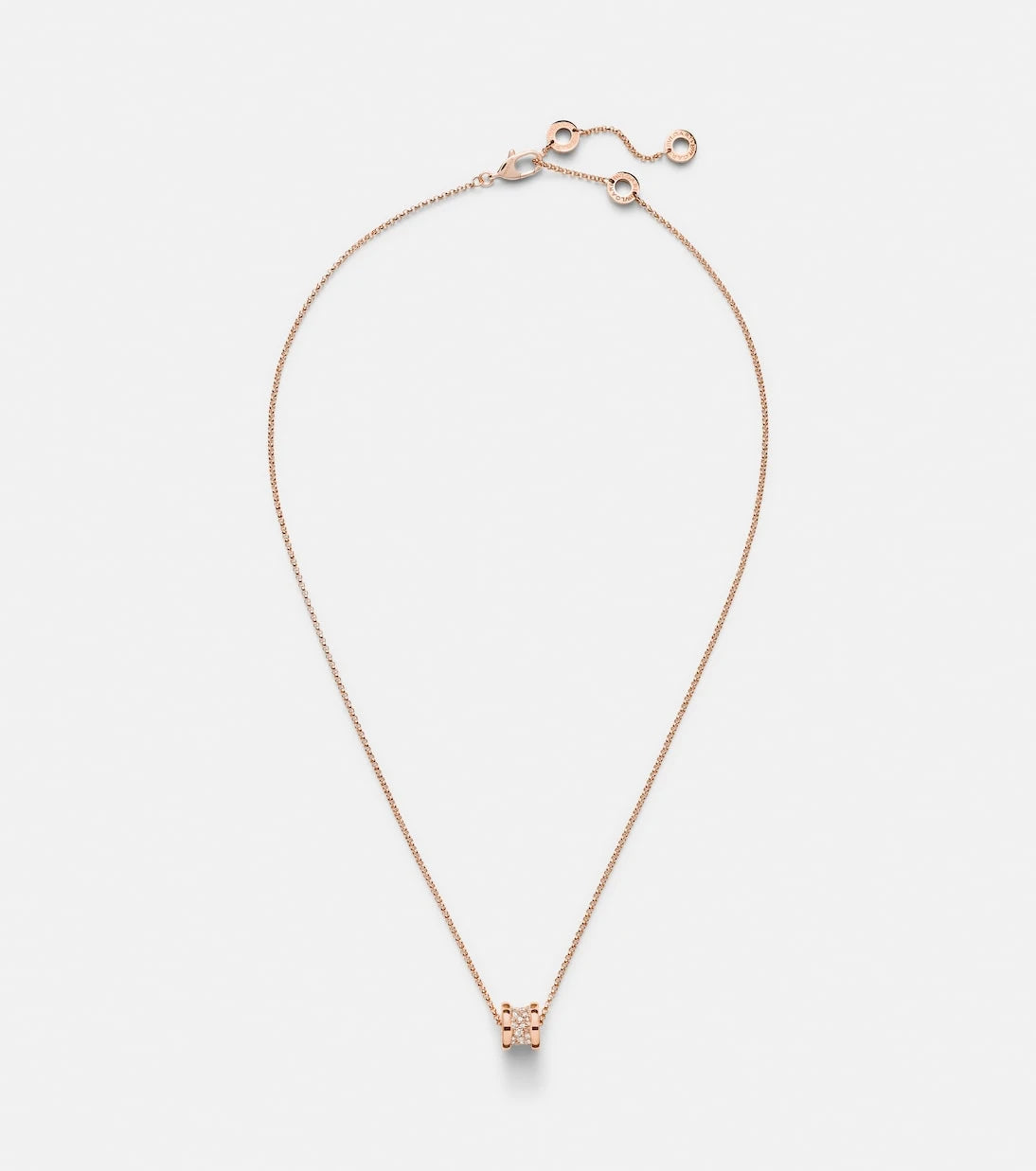 Bvlgari - B.zero1 18kt rose gold pendant necklace with diamonds