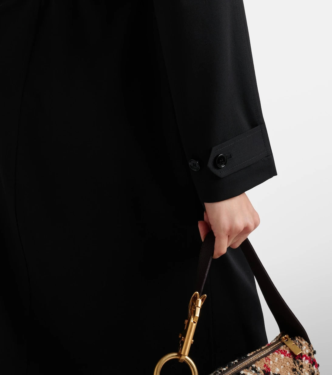 Burberry - Belted wool wrap dress
