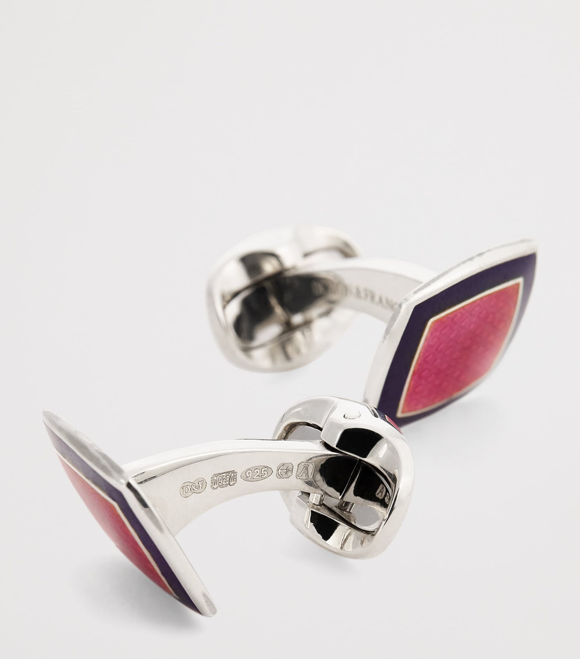 Sterling Silver and Enamel Cufflinks