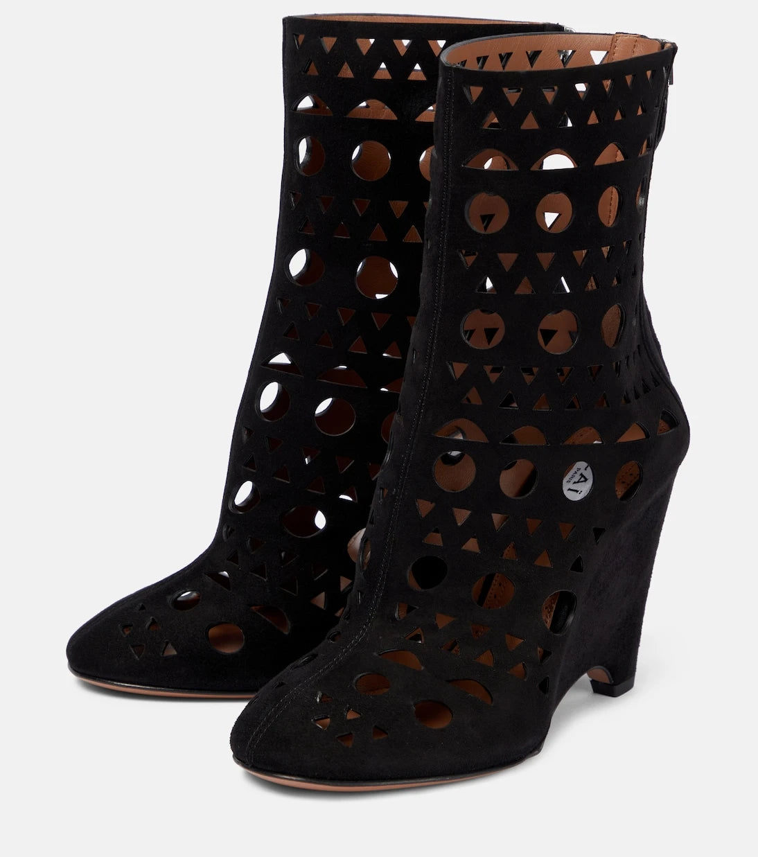 Alaïa - Vienne süet dolgu topuk bot