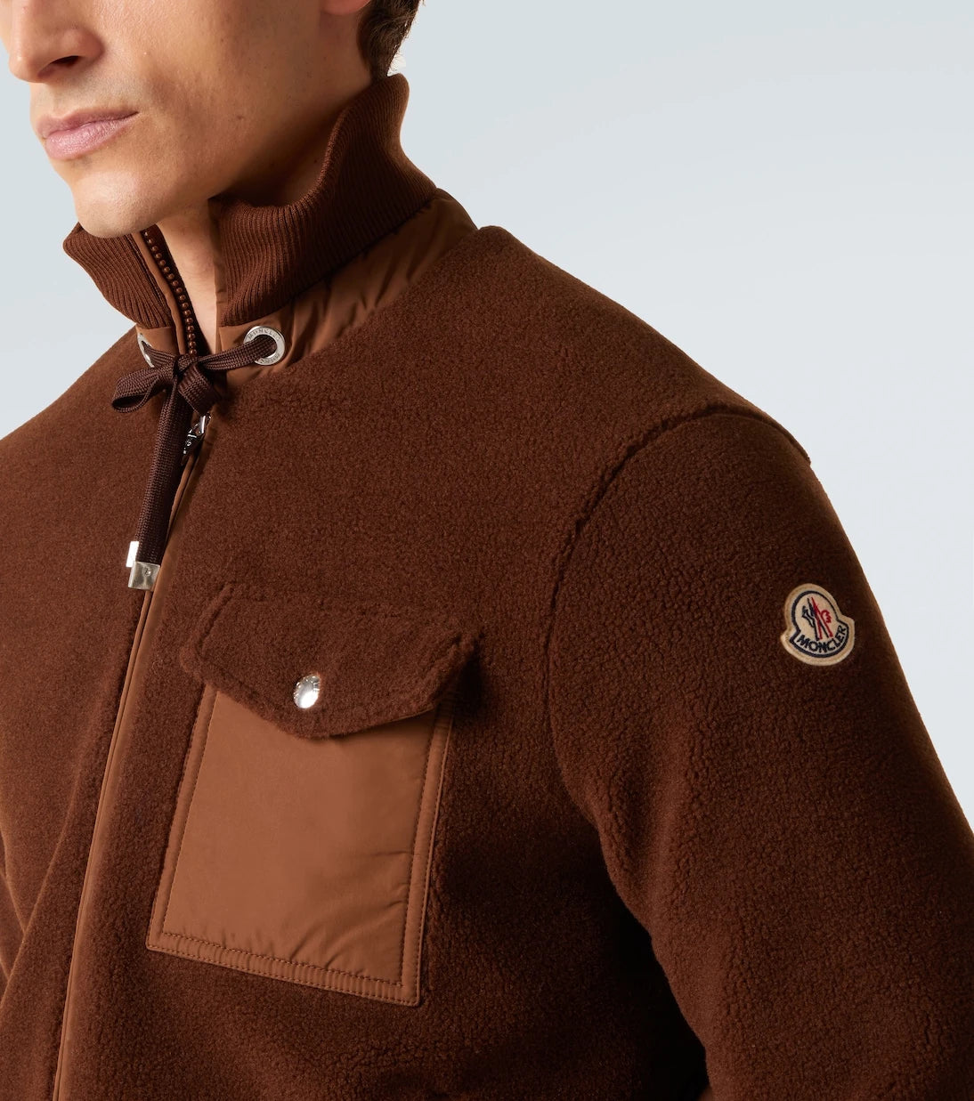 Moncler - Down-paneled teddy cardigan