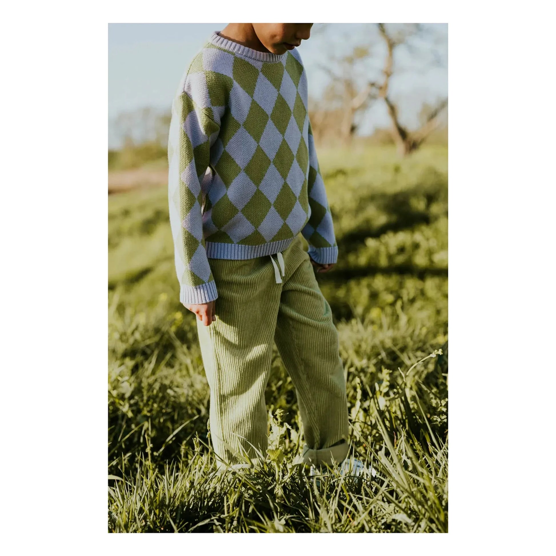 Yuki - Organic corduroy pants | Olive