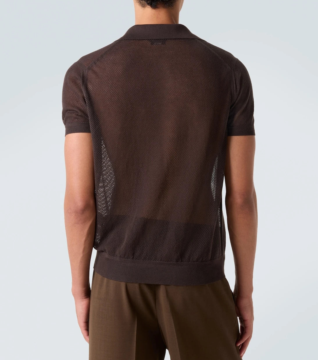 Tom Ford - Semi-sheer cotton and silk polo shirt