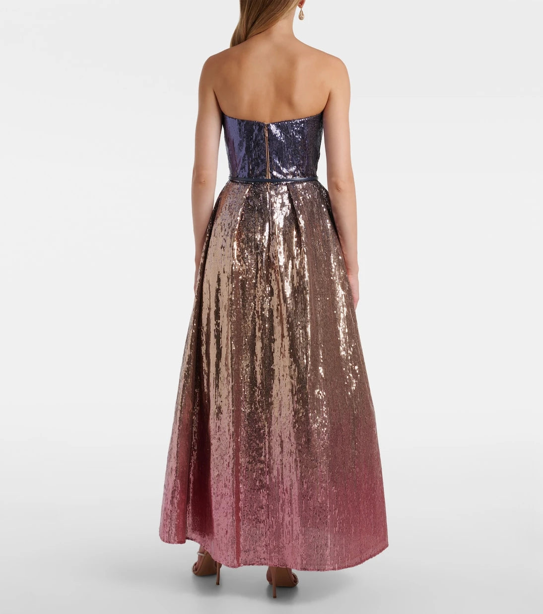 Elie Saab - Ombré sequined strapless gown