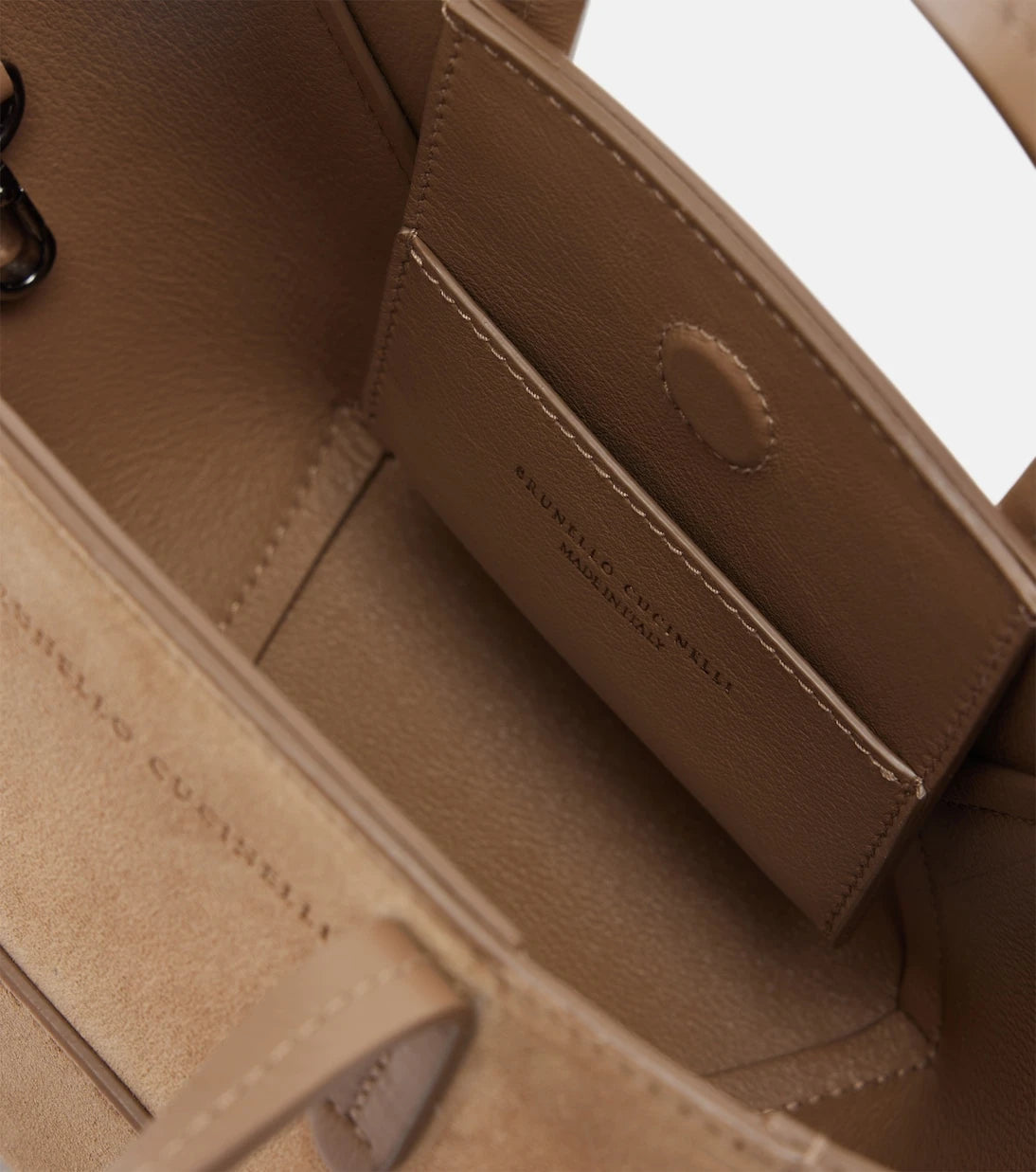 Brunello Cucinelli - Duo Mini Monili suede top-handle bag