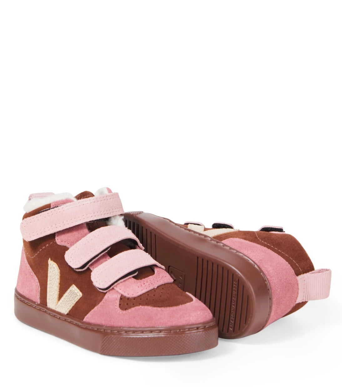 Veja Kids - V-10 suede high-top sneakers