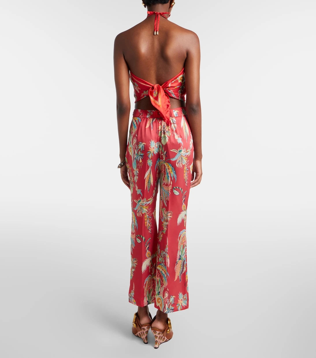 Etro - Printed twill straight pants