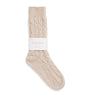 Cashmere-Blend Cable-Knit Socks