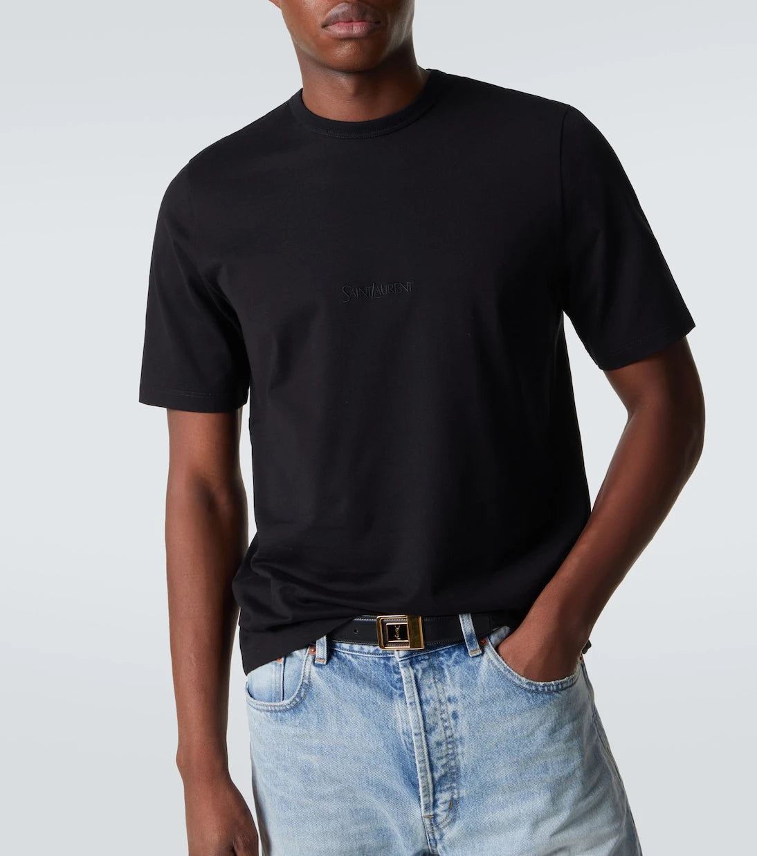 Saint Laurent - Logo cotton jersey T-shirt