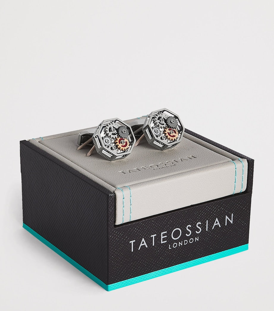 Palladium Octo Gear Cufflinks