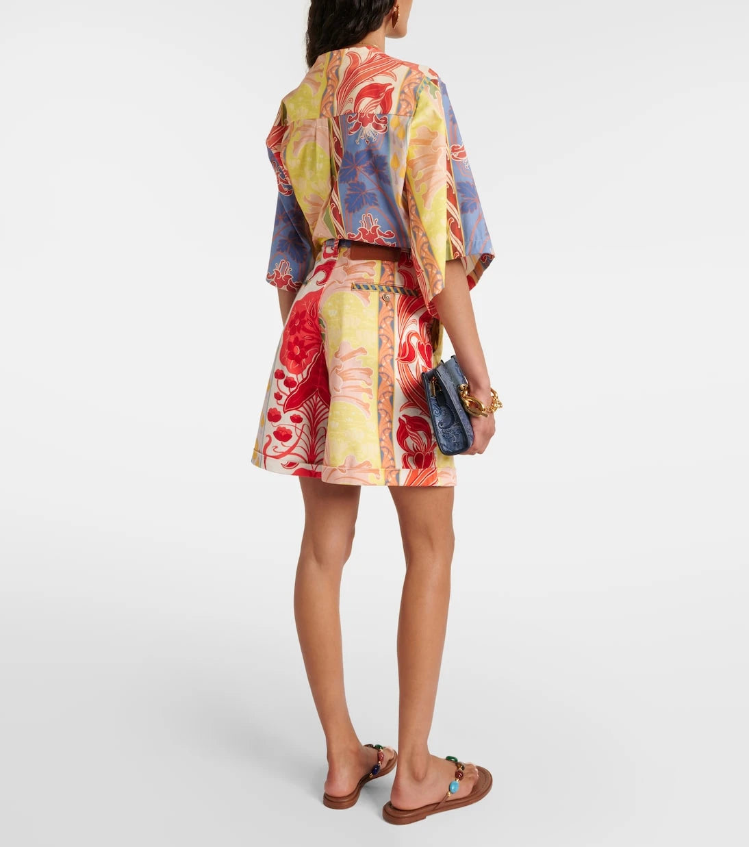 Etro - Printed denim shorts