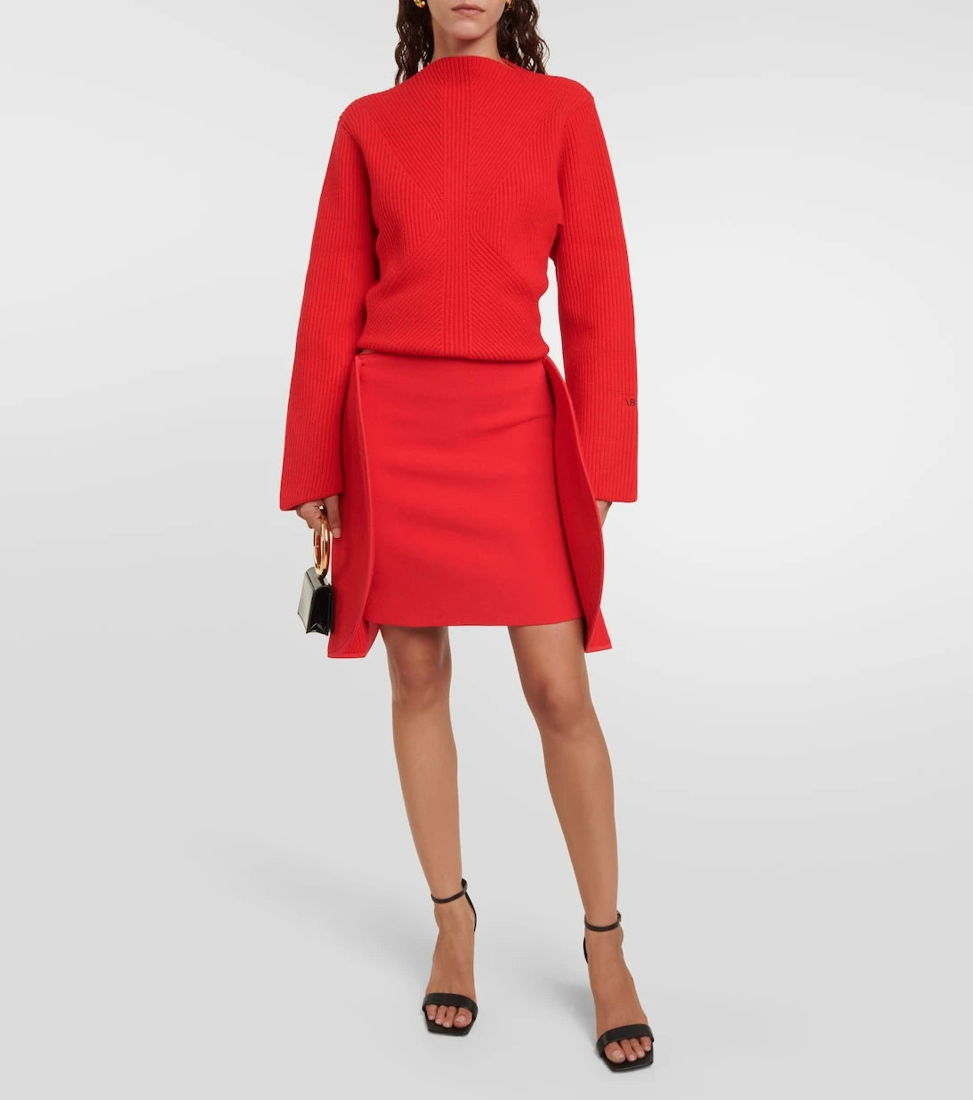 Victoria Beckham - Paneled jersey miniskirt