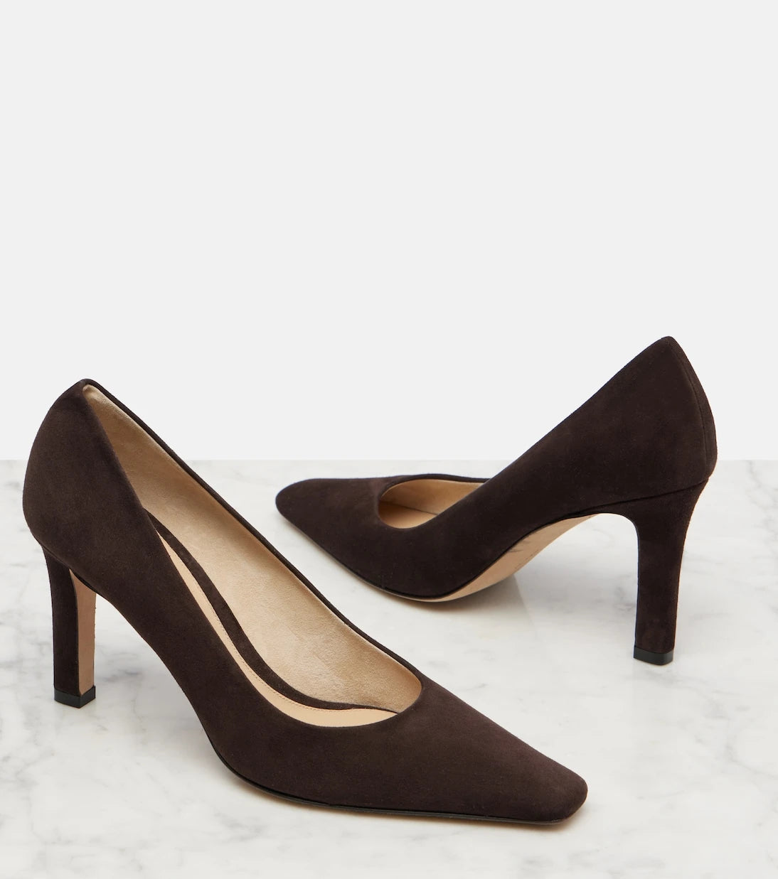 The Row - Carla 80 suede pumps