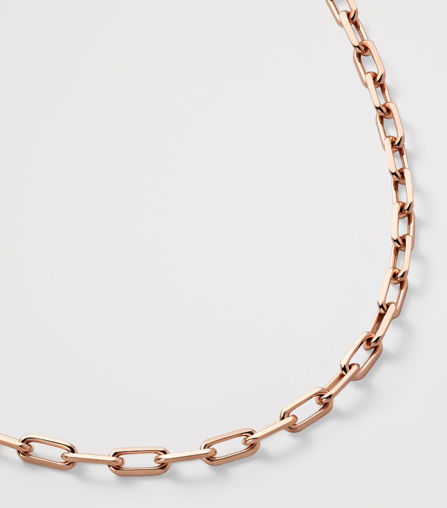 Small Rose Gold Santos de Cartier Chain Necklace