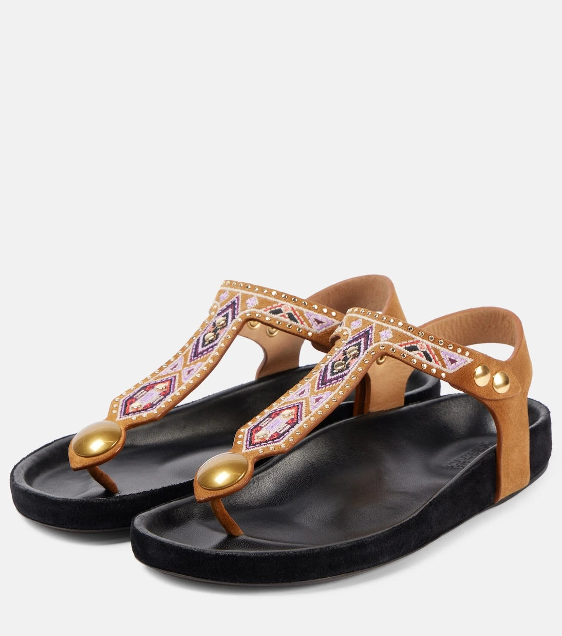 Isabel Marant - Enore embroidered suede sandals