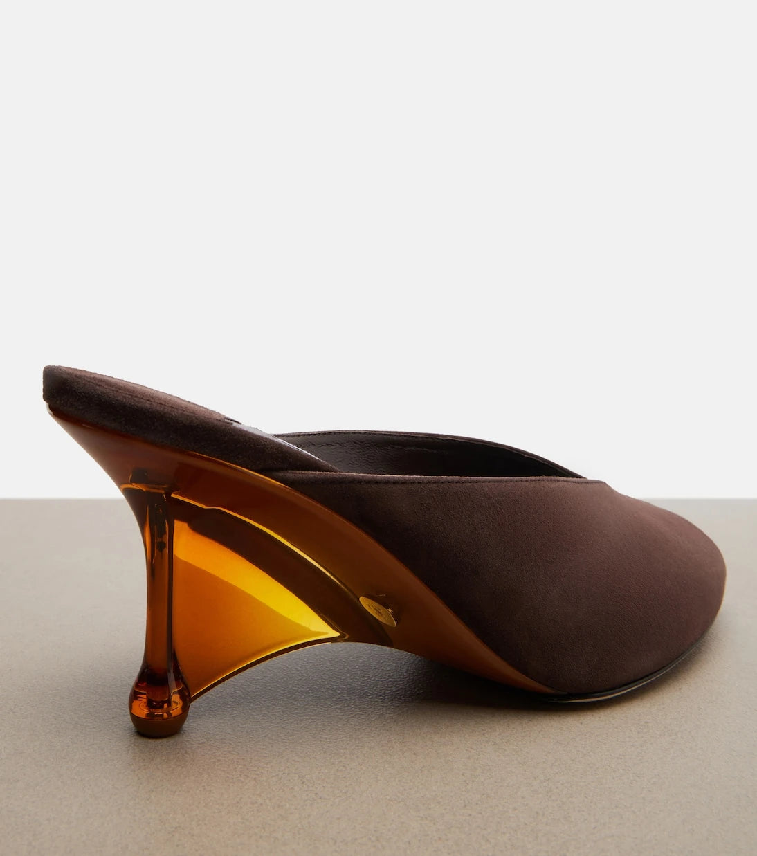 Jimmy Choo - Glace suede peep-toe wedge mules