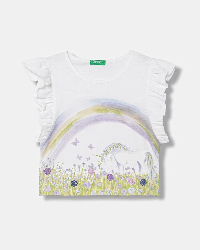 United Colors of Benetton çocuk pamuklu tişört