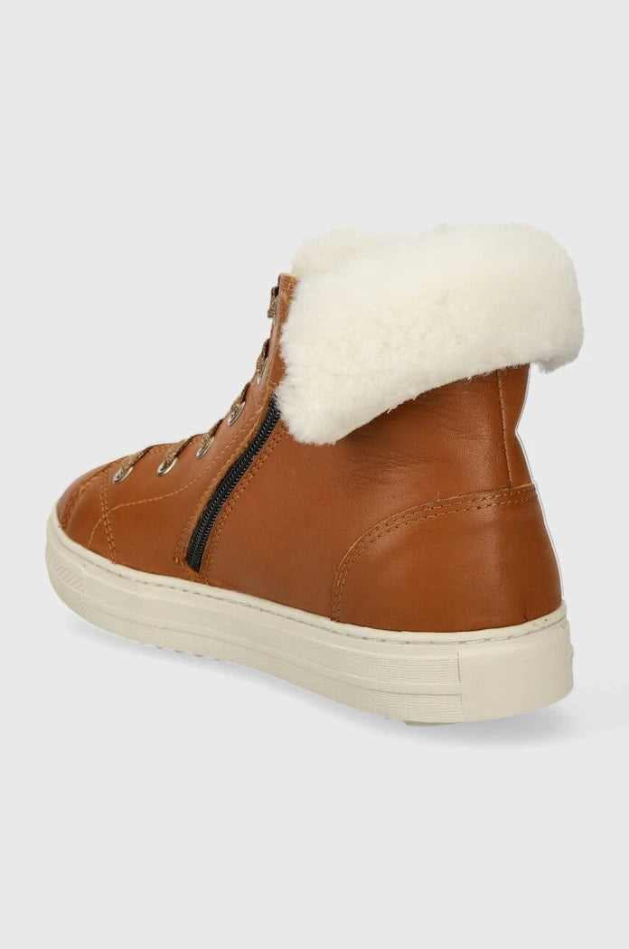 Pom D'api SWAG ZIP FUR Çocuk Deri Kışlık Botlar