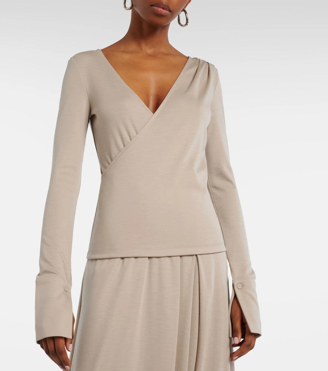 Max Mara - Adagio virgin wool wrap top