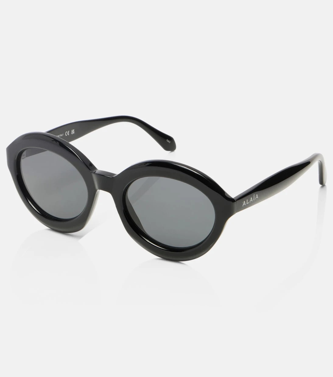 Alaïa - Lettering Logo round sunglasses