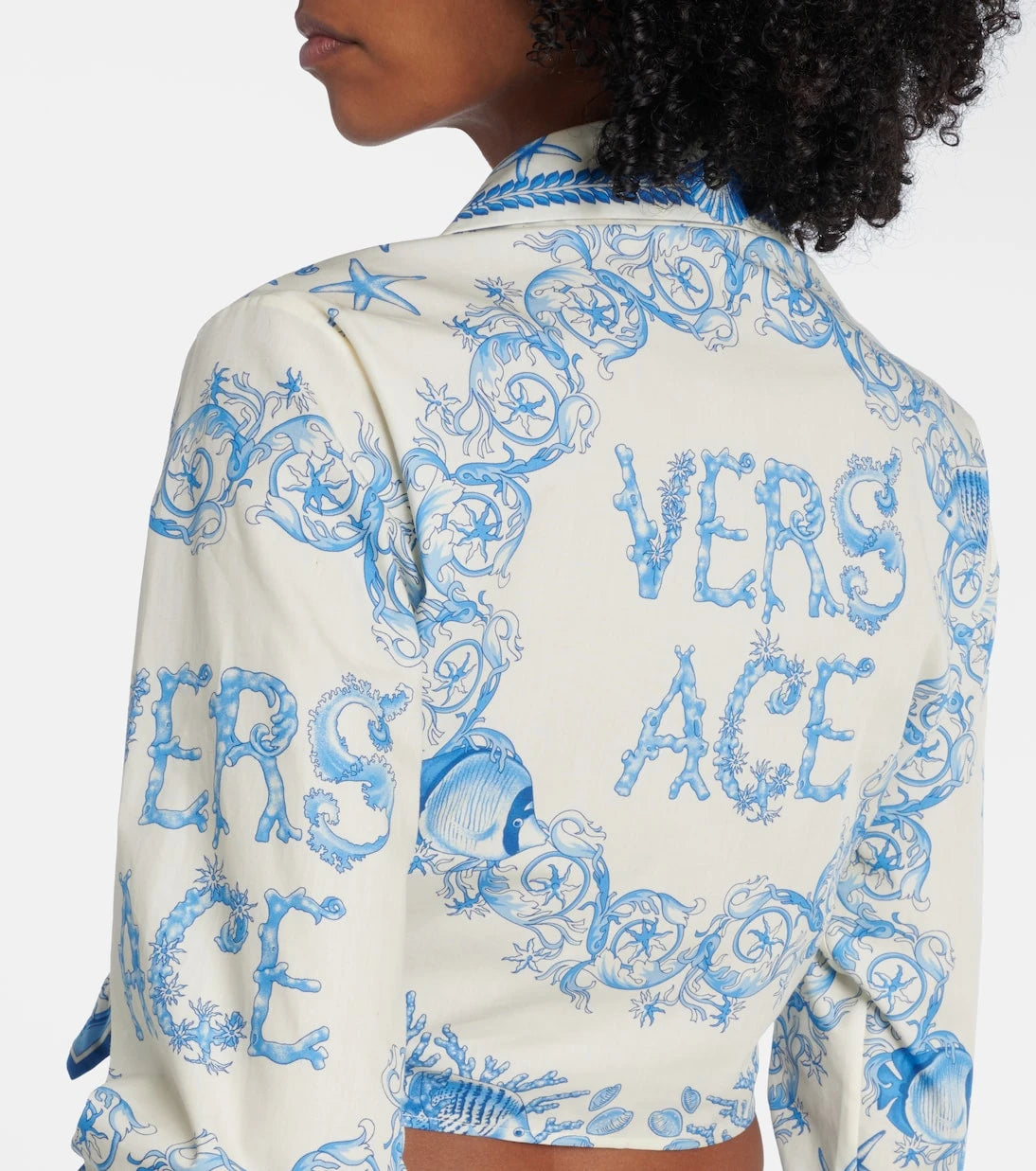 Versace - Underwater Barocco crop top