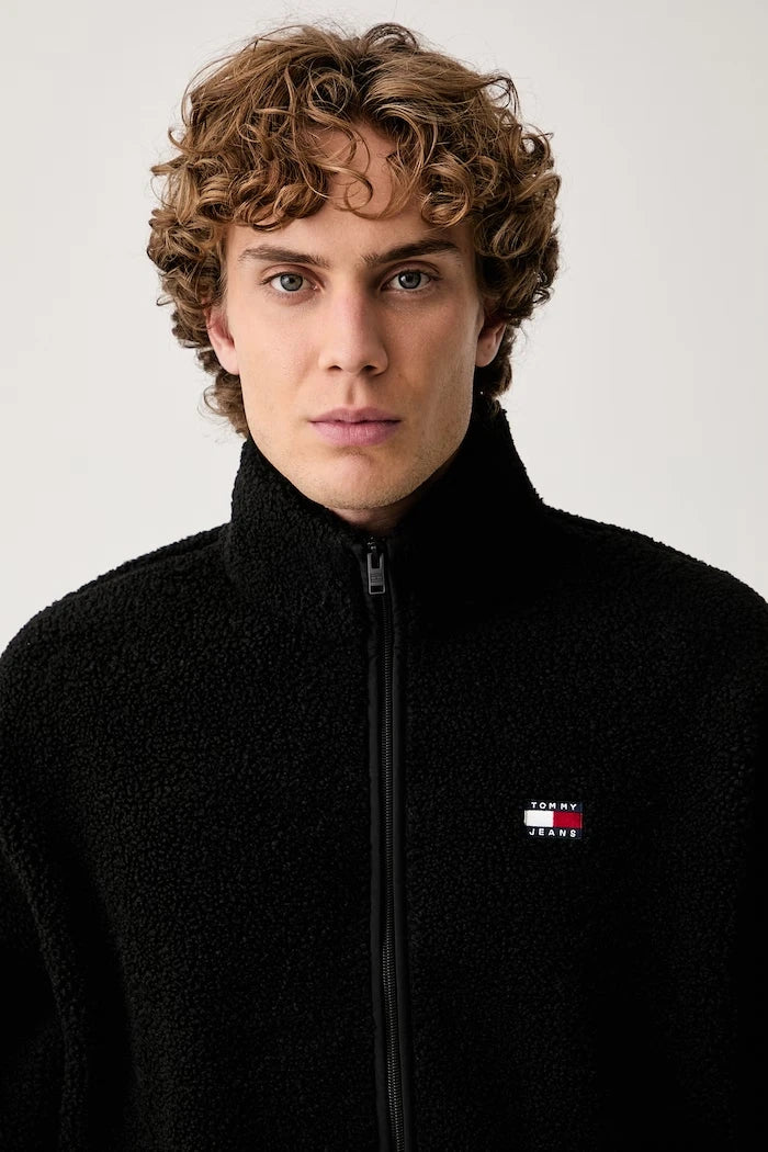 Tommy Jeans fermuarlı erkek polar sweatshirt