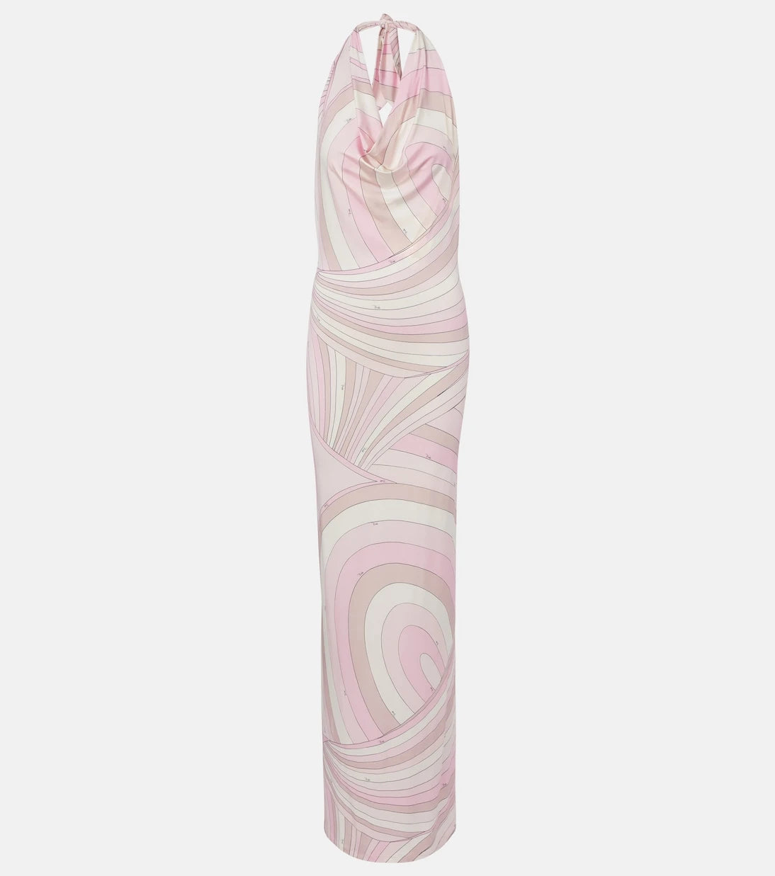 Pucci - Iride halterneck satin jersey maxi dress