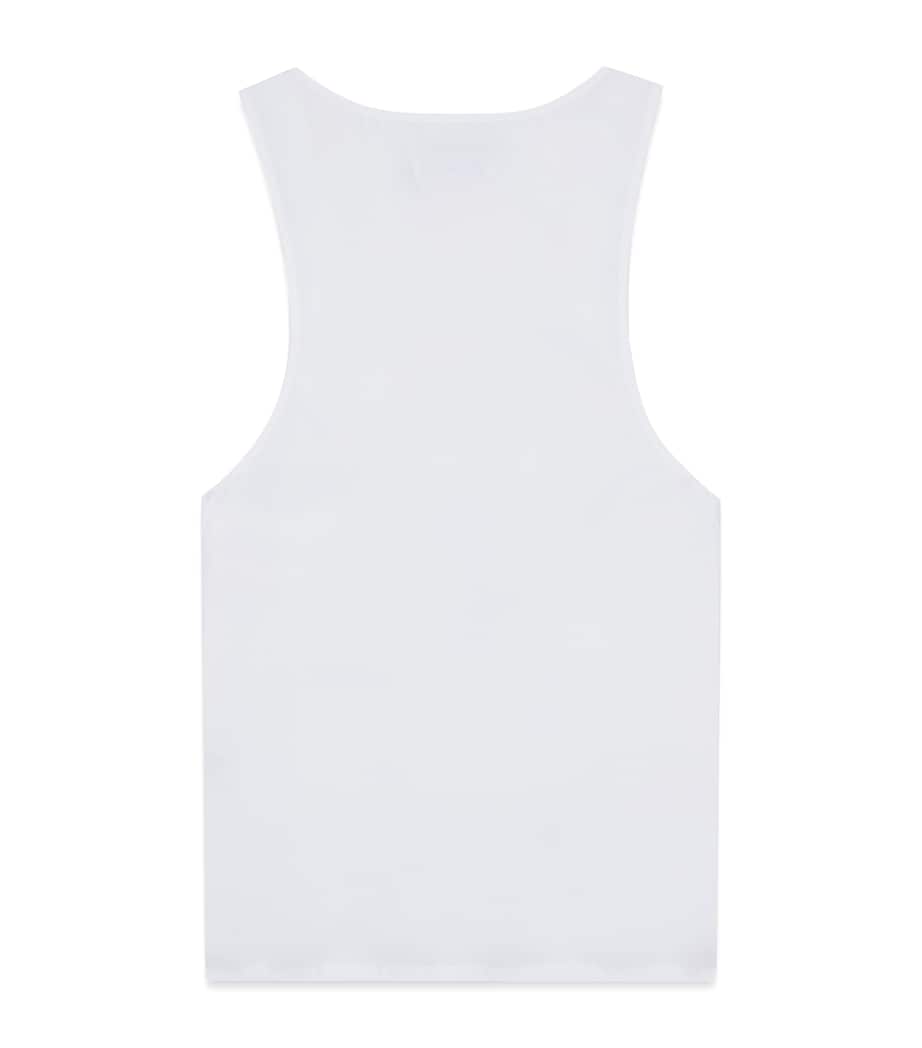 Saint Laurent White Cotton Tank Top
