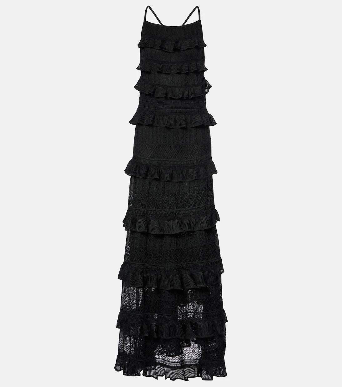 Zimmermann - Illustration ruffled knitted maxi dress