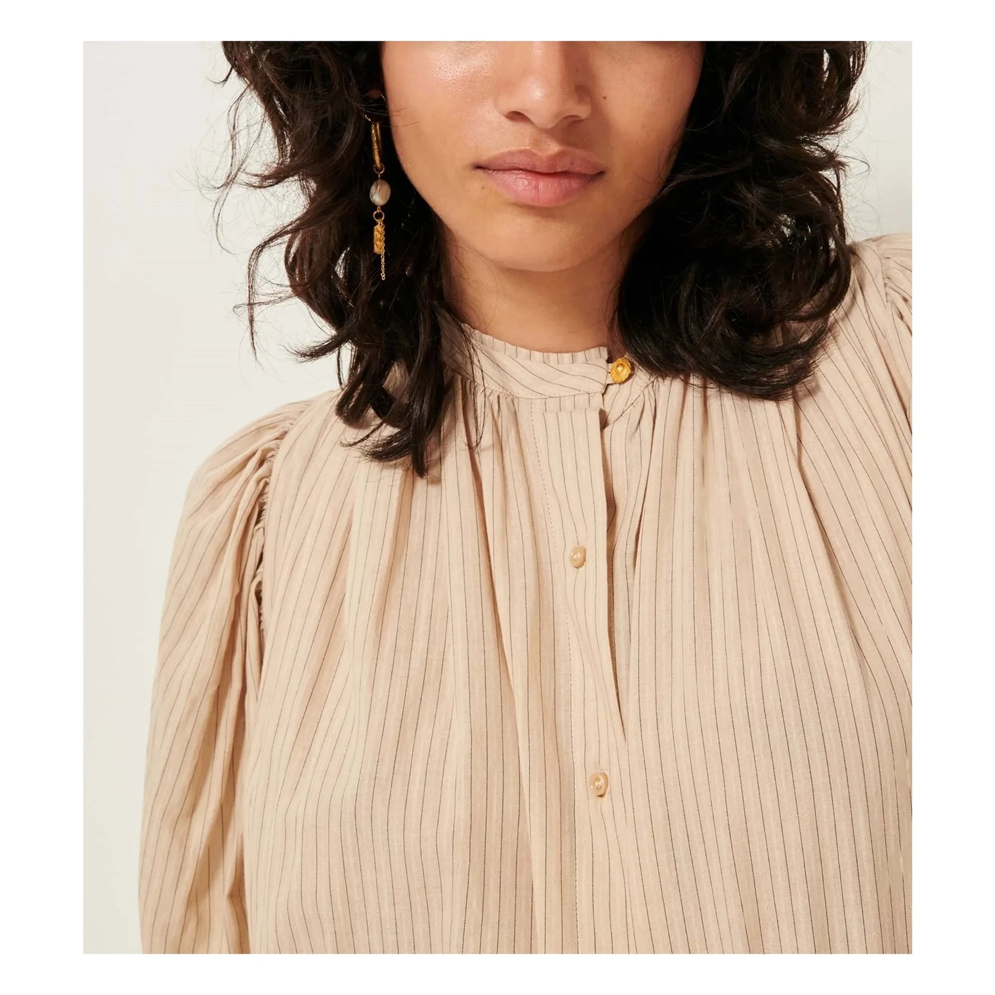 Sessùn - Dali Stripes Blouse | Sand