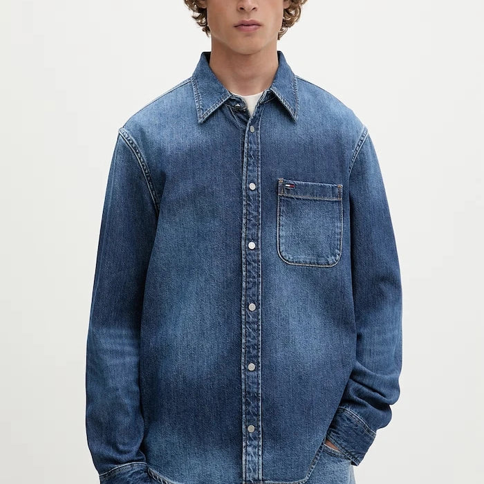 Tommy Jeans риза мъжка от деним