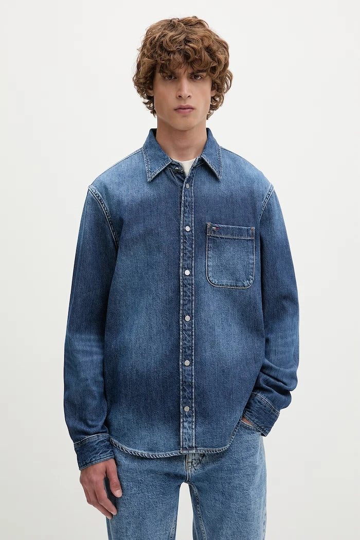 Tommy Jeans Erkek Denim Gömlek