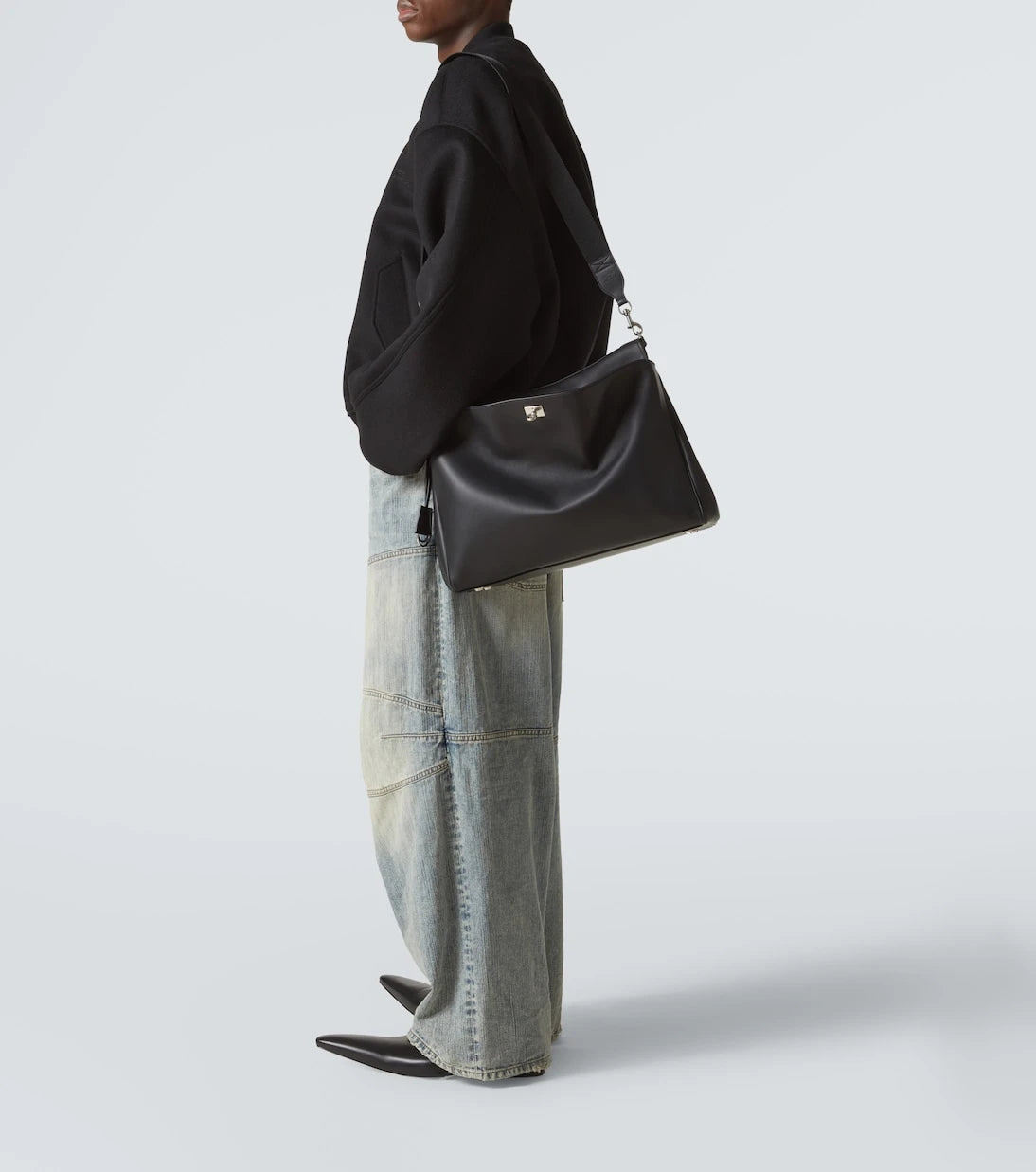 Balenciaga - حقيبة رسول روديو الجلدية