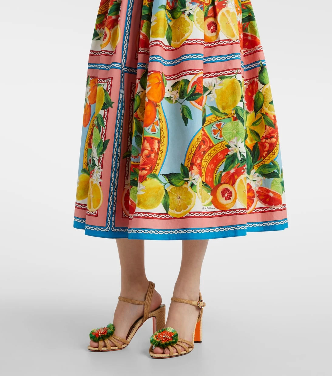 Dolce&Gabbana - Taormina printed cotton midi dress