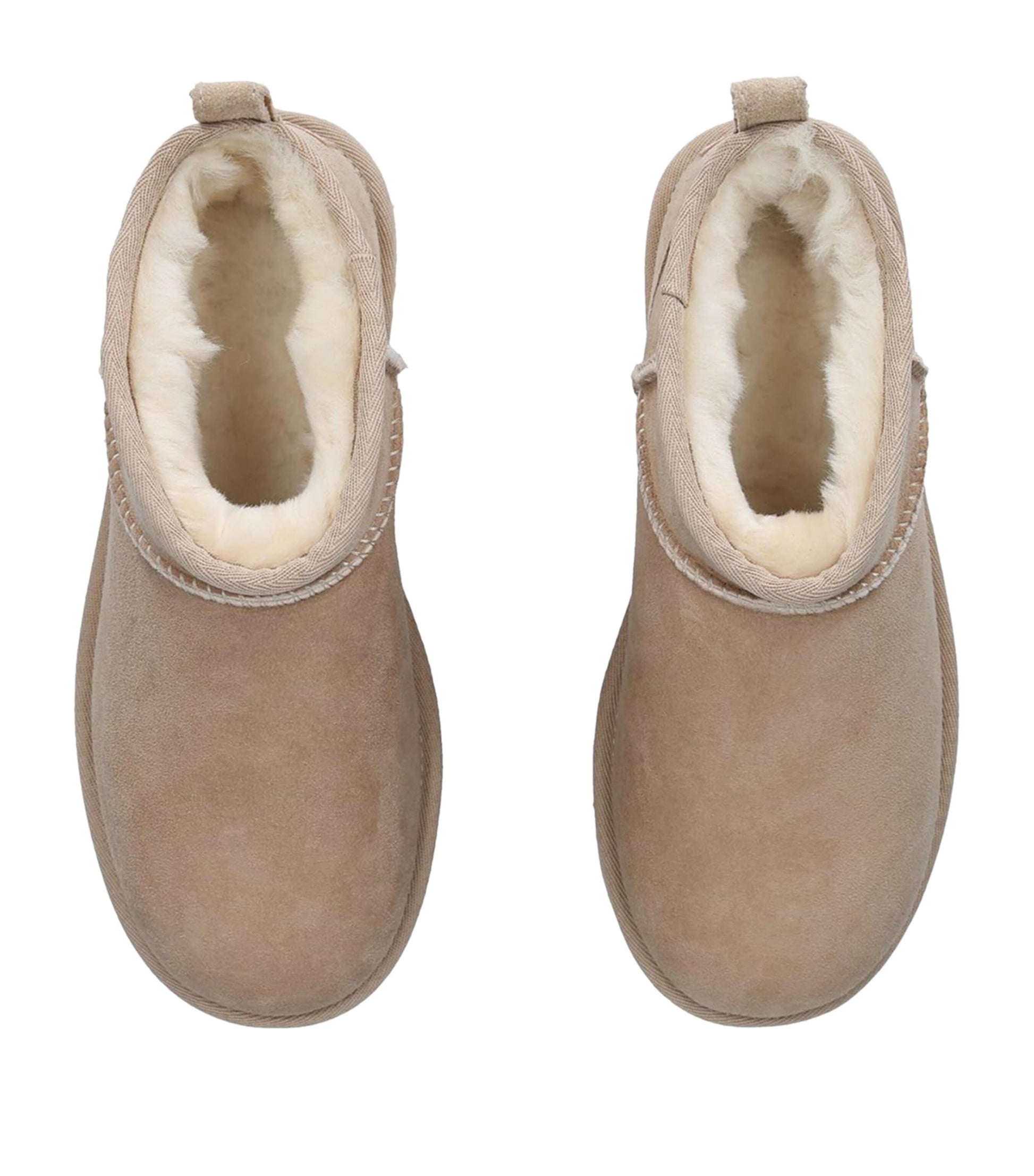 UGG Beige Suede Classic Ultra Mini Boots