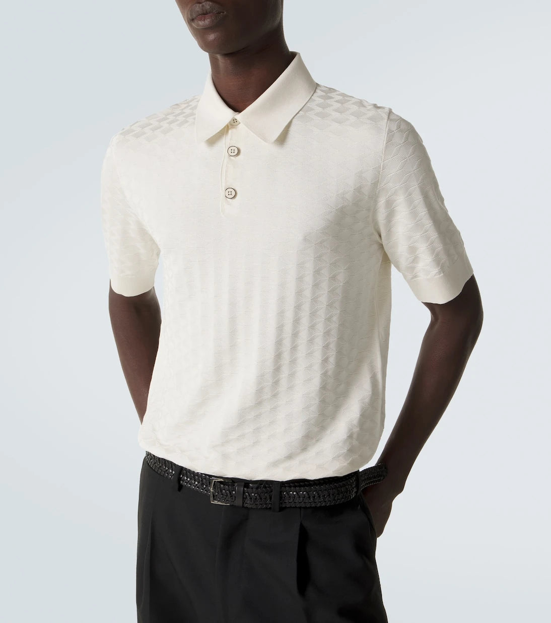 Dolce&Gabbana - DG knitted silk polo shirt