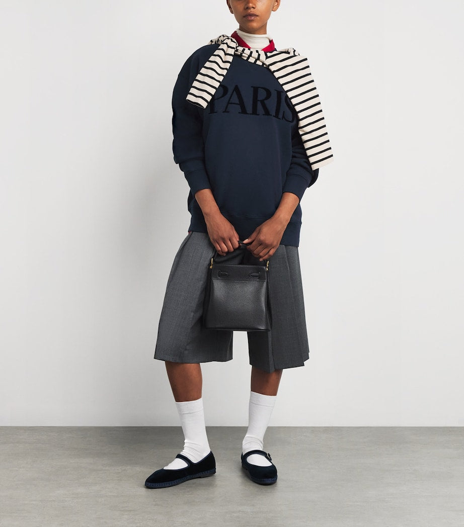 Blue Cotton Paris Graphic Sweatshirt