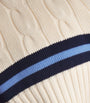 Polo Ralph Lauren Blue Cable-Knit Cricket Sweater