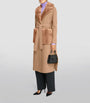 Yves Salomon Beige Cashmere-Wool Fox Fur-Trim Coat