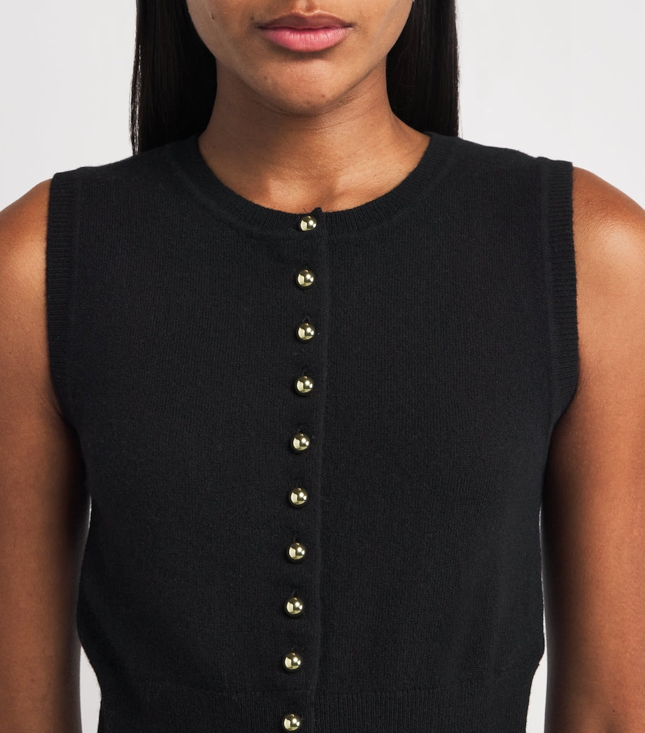 Claudie Pierlot Black Wool Sleeveless Cardigan