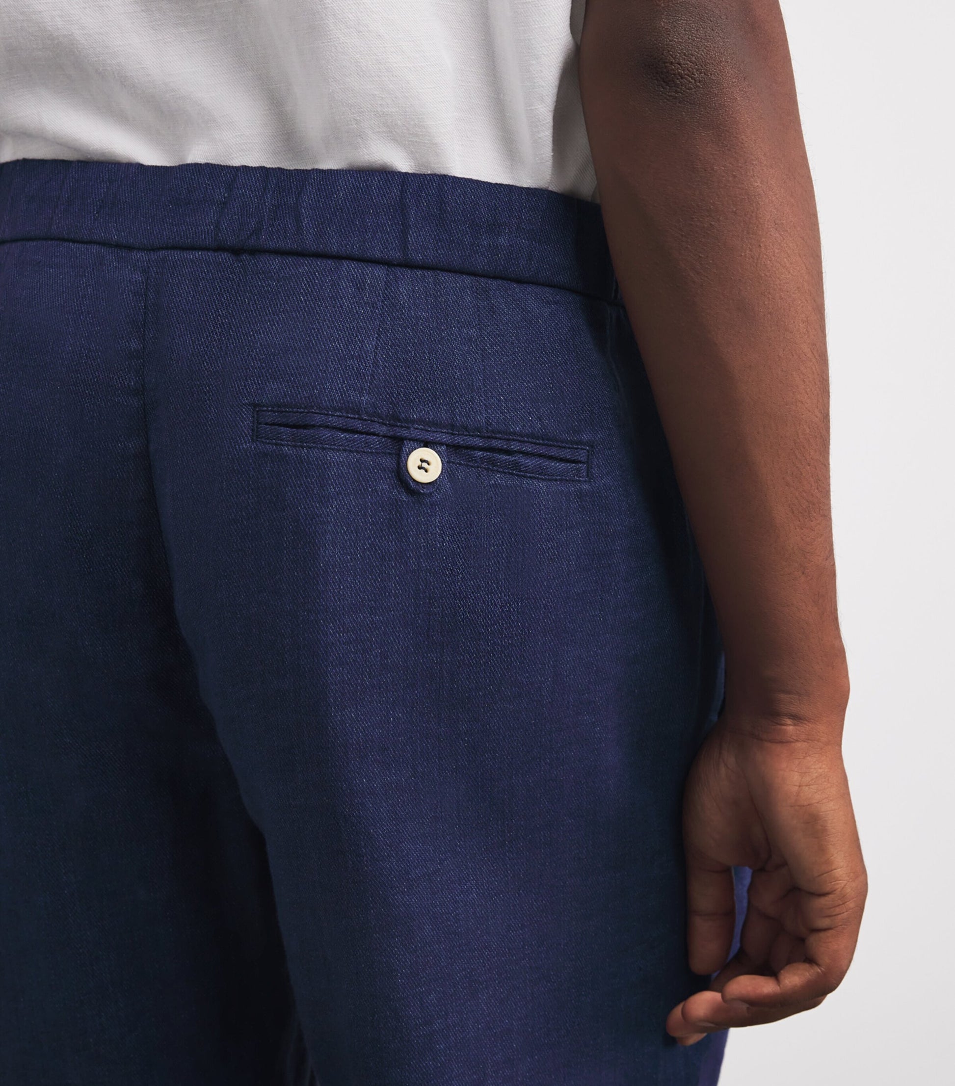 Navy Linen Felipe Shorts