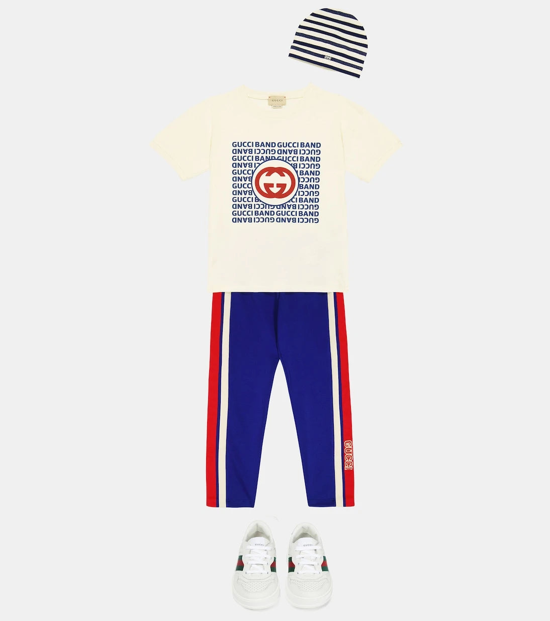 Gucci Kids - حذاء رياضي سميك من الجلد بحرف B