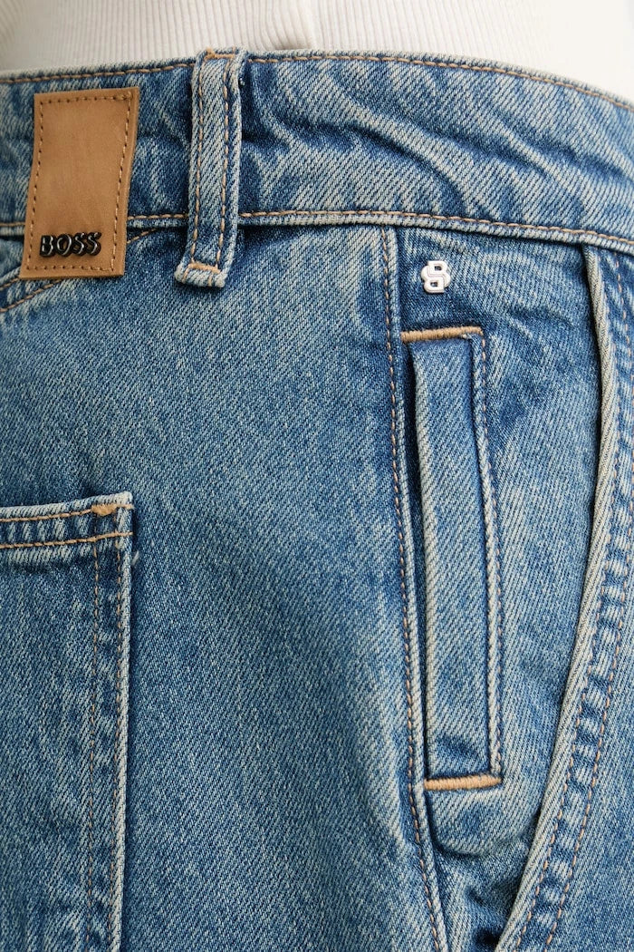 BOSS kadın denim kısa şort ALLEXY DENIM SHORT