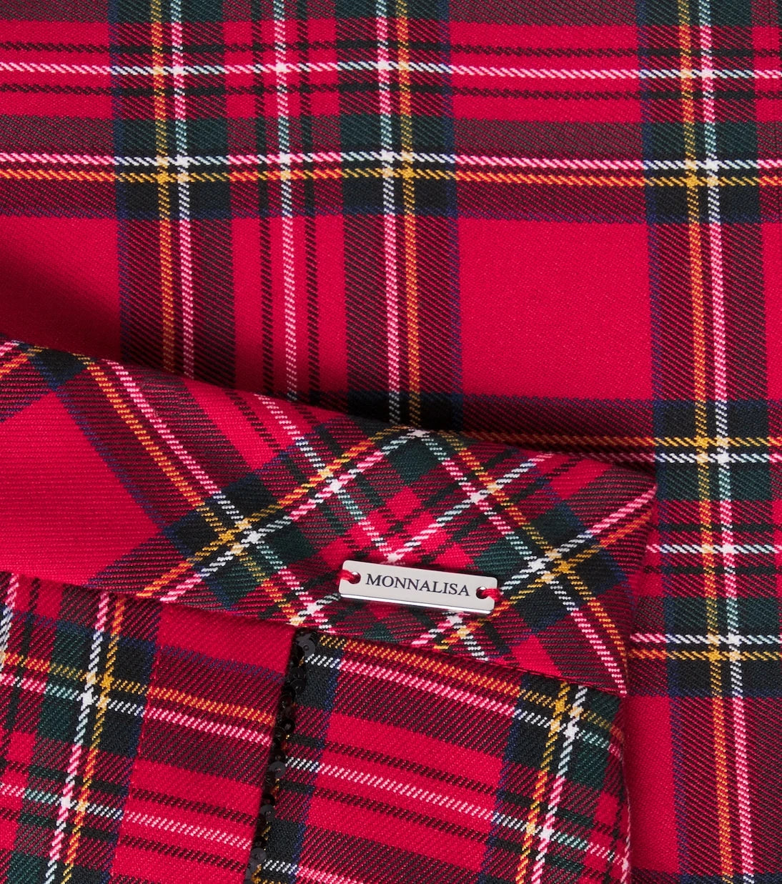 Monnalisa - Pleated plaid skort