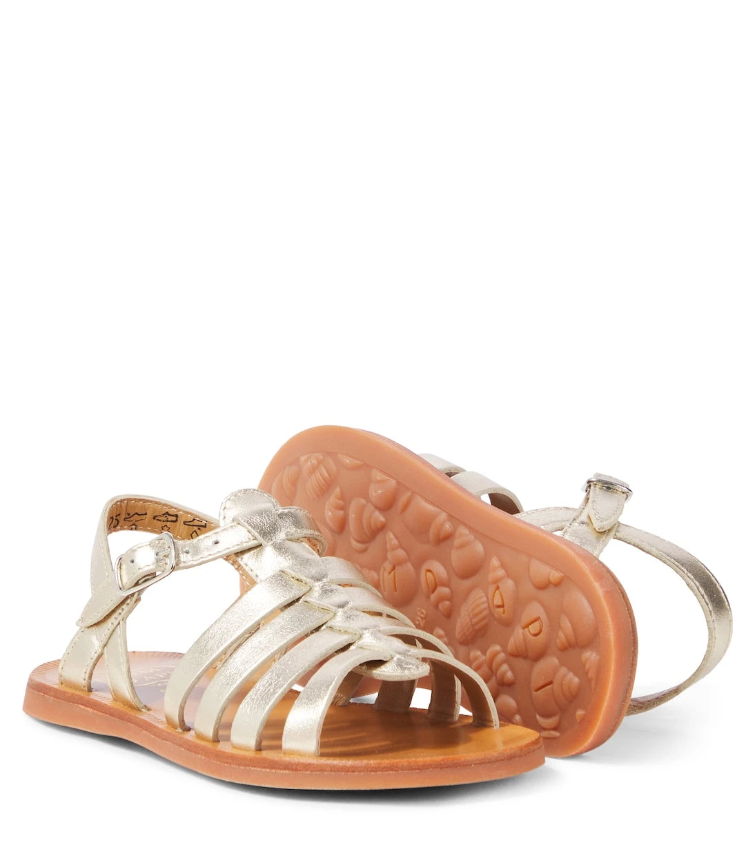 Pom d'Api - Plagette Strap metallic leather sandals