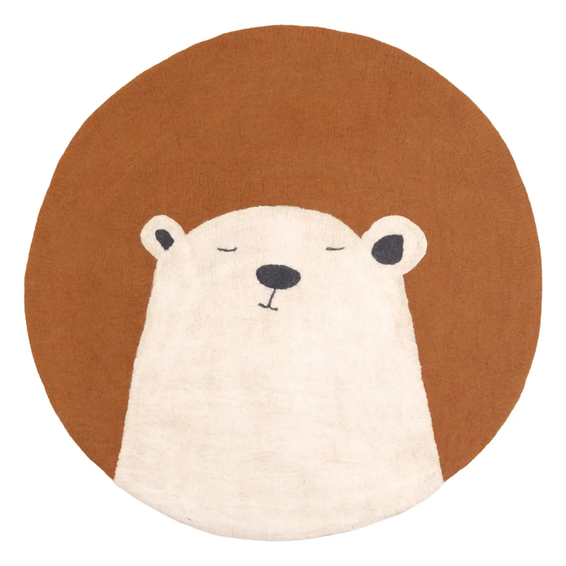 Muskhane - Felt Pasu Grizzly rug | Blush