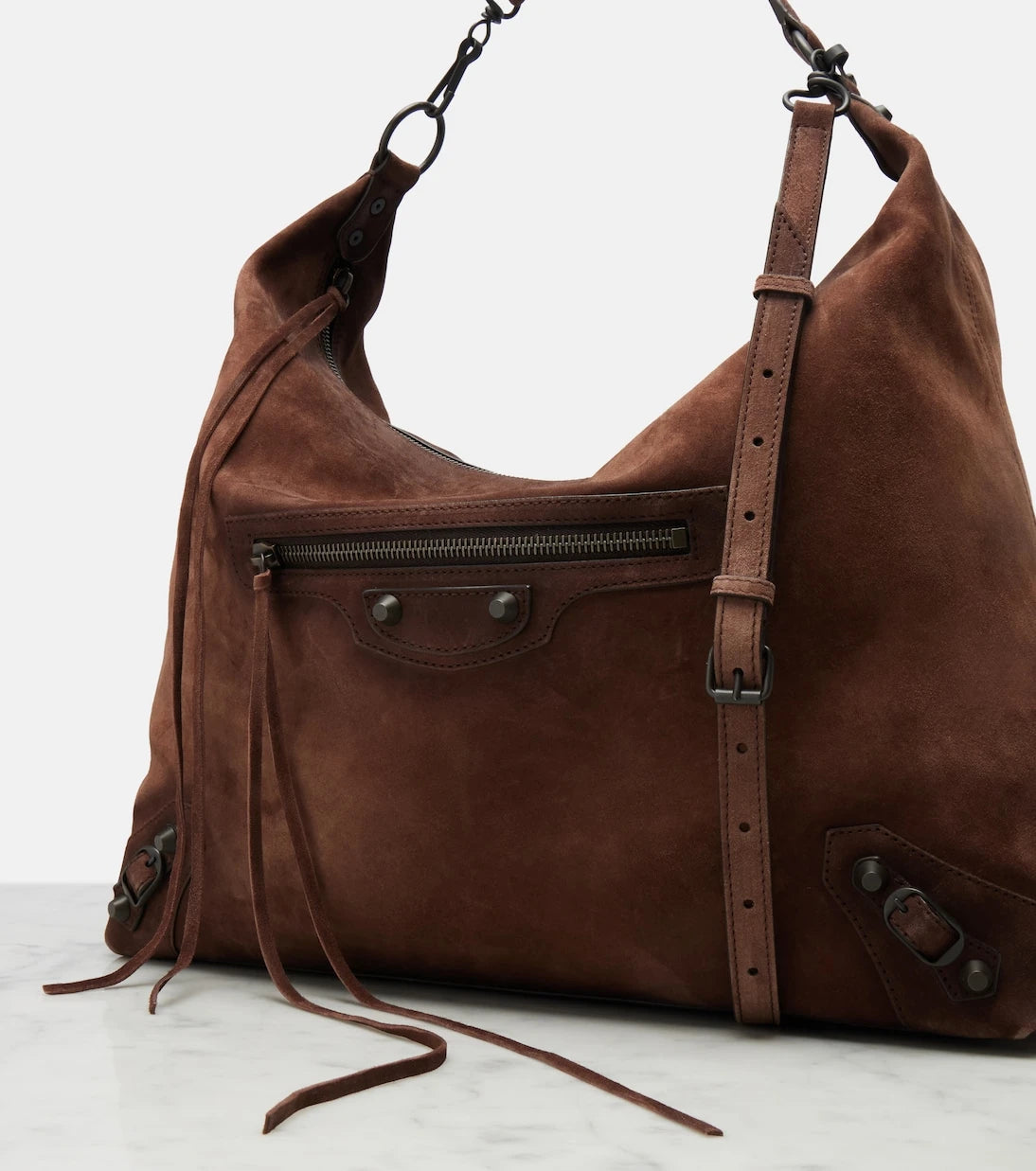 Balenciaga - Le City Medium suede tote bag